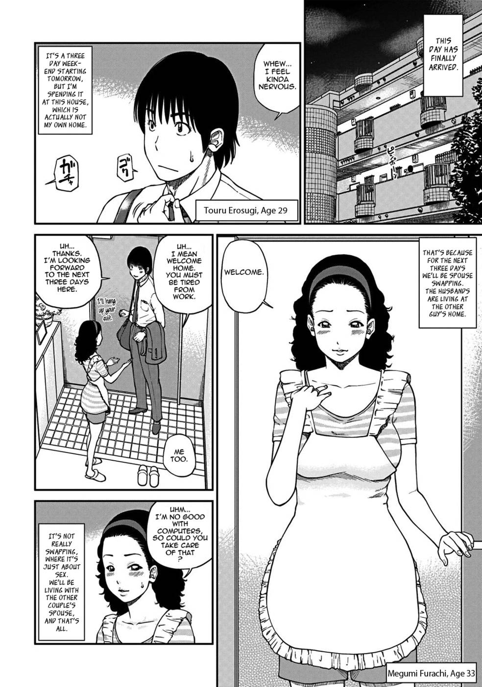 Hentai Manga Comic-33 Year Old Unsatisfied Wife-Chapter 2-Spouse Swapping-First Night-2